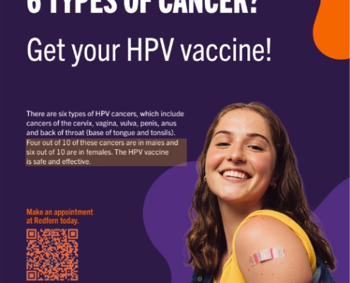 Want to prevent 6 types of cancer? Young woman with band aid on shoulder