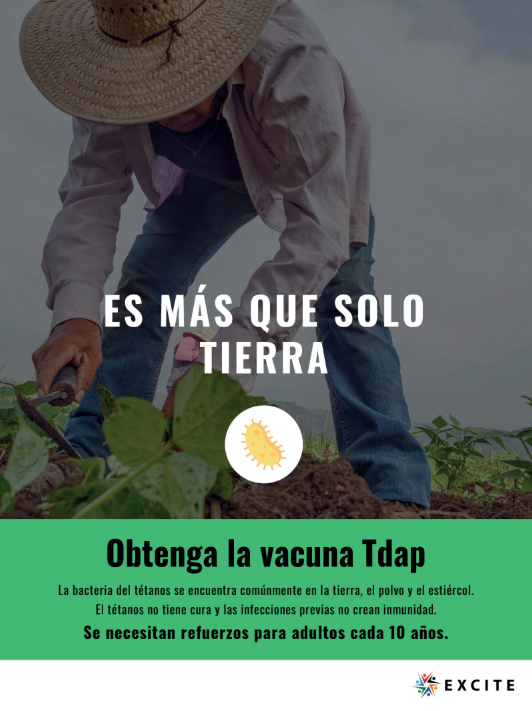 Agriculture TDAP Poster 18 x 24 Spanish