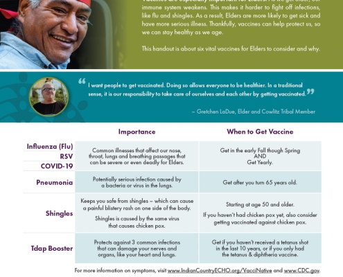 Six Vital Vaccines for Elders Flyer