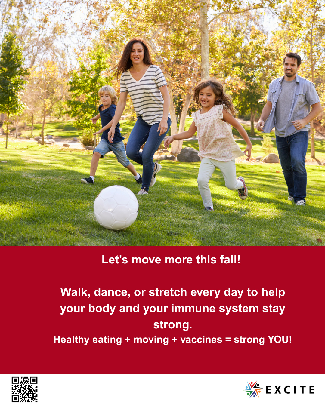 Let's Move More this Fall Flyer with QR Code